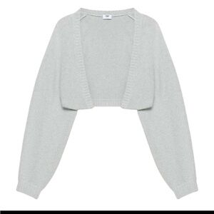 TNA Grammercy Light Gray Shrug Sweater